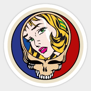 Cartoon Woman POP Art Sticker